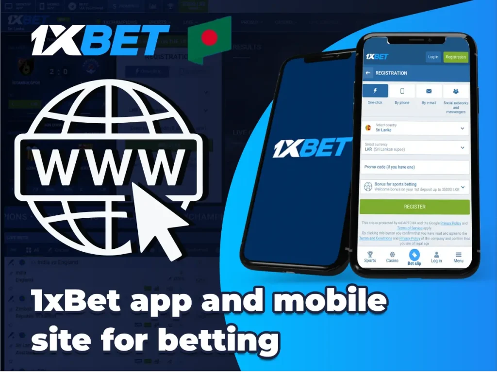 1xBet app and mobile site for betting